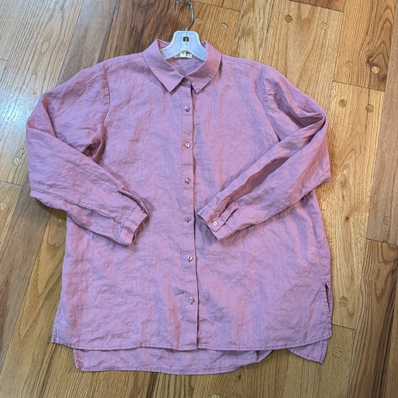 Eileen Fisher linen button up - Picture 1 of 8